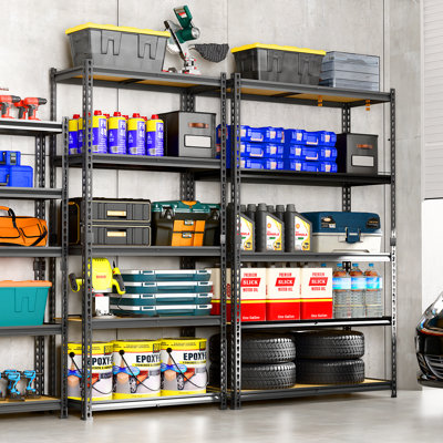 Heavy-Duty 5-Tier Adjustable Metal Garage Storage Shelving Unit, 2020 Lbs Capacity, 35" W X 16" D X 73" H Utility Shelf For Kitchen, Pantry, Basement & Laundry Room
