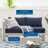 Shore Sunbrella Fabric Aluminum Outdoor Patio Left-Arm Loveseat-1452315482