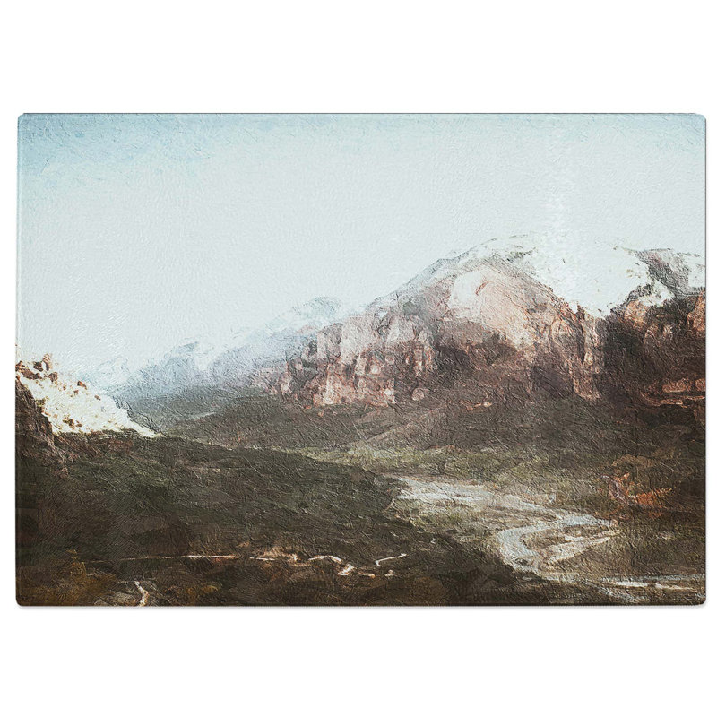Tempered Glass Angels Landing Trail in Zion National Park Utah Chopping Board, 28.5 cm W x 20 cm L