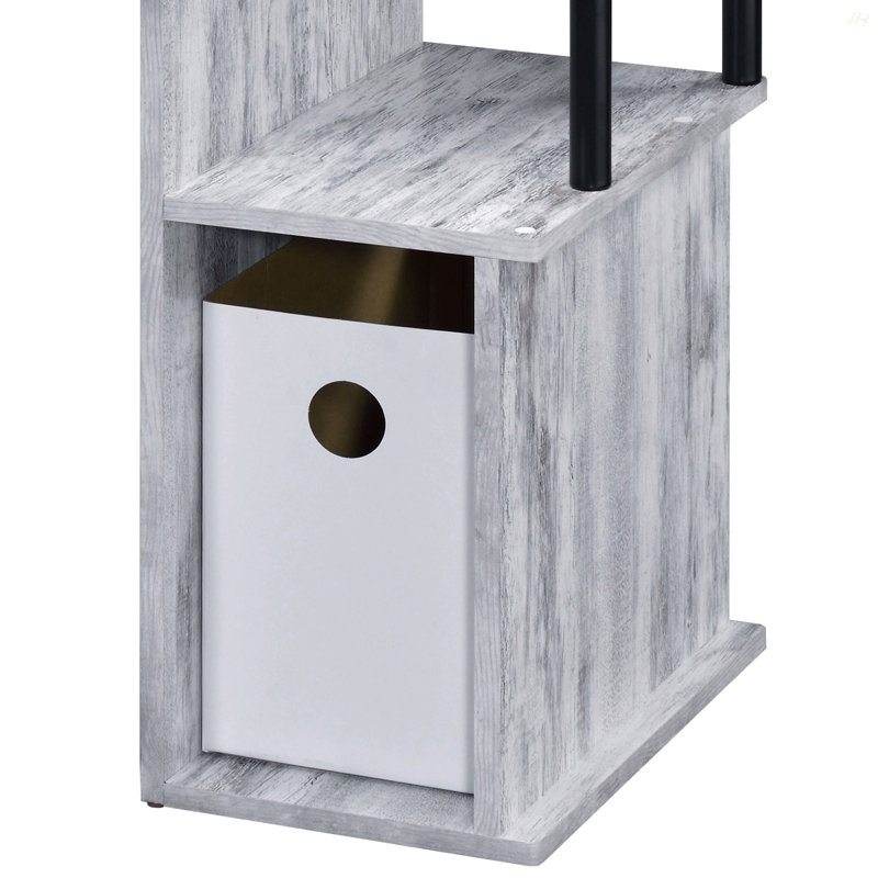 Bureau d'ordinateur Lyphre, Noir / blanc antique