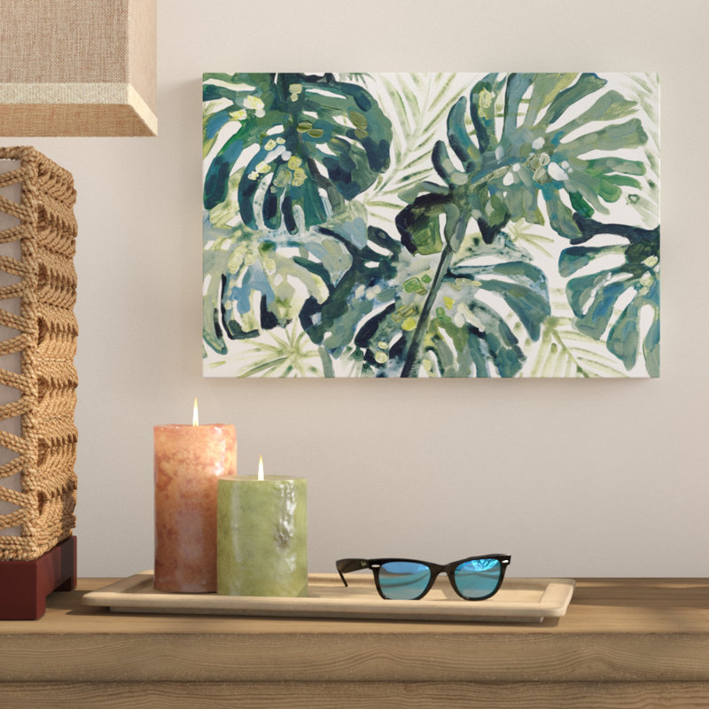 « green leaf iii »-reproduction de peinture à l’acrylique, Toile tendue, H 8 po x l 12 po x P 1,5 po