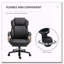 Grand et grand fauteuil de bureau de direction avec siège large, chaise de bureau d'ordinateur avec coutures en losange à dossier haut, hauteur réglable et roues pivotantes, brun