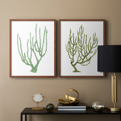 Coral Souvenirs II - reproduction encadrée de qualité supérieure - prête à être accrochée - aucun clou requis - aucun clou requis