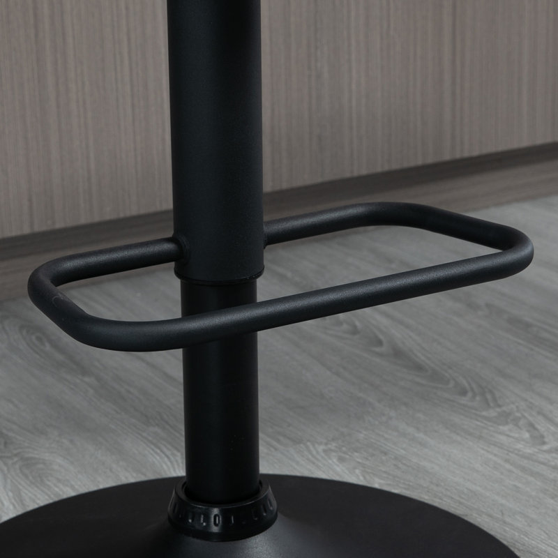 Swivel Upholstered Adjustable Height Counter Stool with Metal Frame, Light Khaki