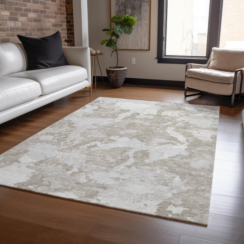 Tapis intérieur / extérieur brun Vantar , 5 pi x 7 pi 6 po