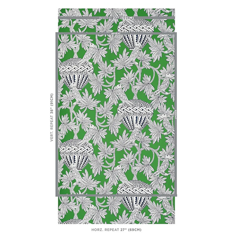 Papier peint Santarem, Vert