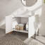 Meuble-lavabo autoportant avec lavabo 30 po avec 2 portes, lavabo en céramique blanc et comptoir blanc Carrara-1633232630