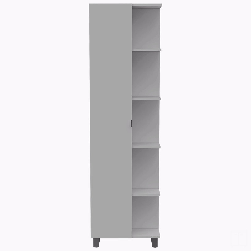 5-Shelf Linen Cabinet, White