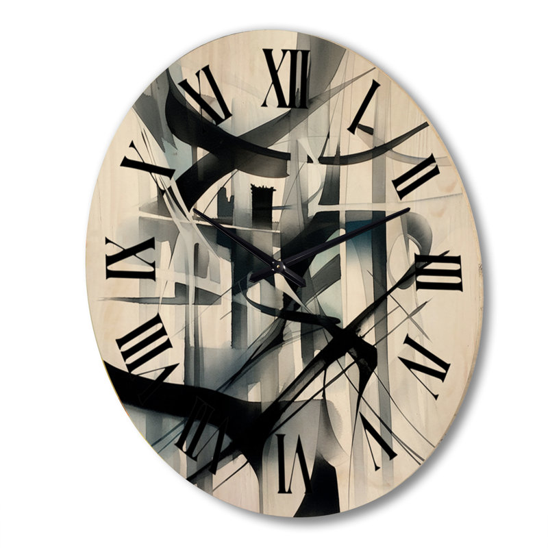 Horloge murale abstraite Neutre Neutre, Très grand