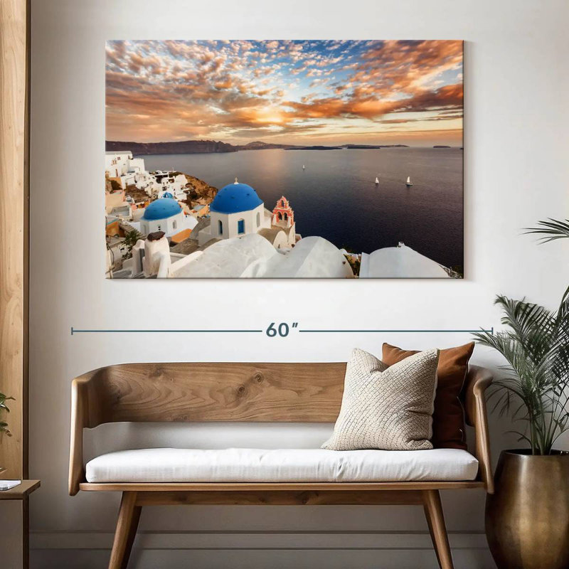 Nicci Santorini, coucher de soleil nuageux, H 34 po x l 51 po