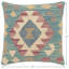 Oreiller rustique en kilim tissé à la main Caballer - 17 po x 18 po Rustic-283029695-283029692