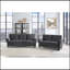 Mobilier de salon moderne capitonné en velours gris rembourré 1pc-218096433