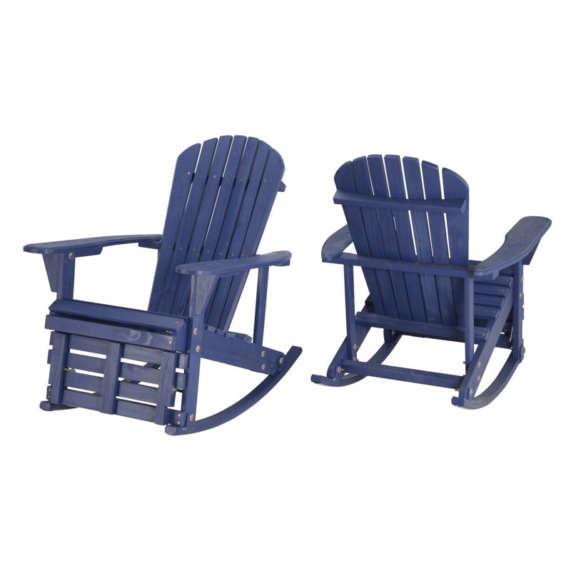 Apsana Outdoor Adirondack Chair, Navy Blue