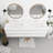 70.87 In. W X 19.69 In. D X 22.49 In. H Single Sink Wall Mounted Bath Vanity In White With White Basin