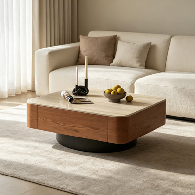 Table basse de rangement moderne en ardoise