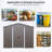 8Ft X 4Ft Outdoor Metal Storage Shed With Metal Foundation,Gray-119307030-119307026