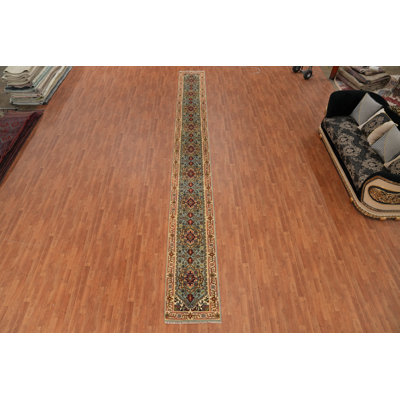 One-of-a-Kind 21' 3'' X 2' 3'' Runner Cotton Area Rug Navy Blue & Blues