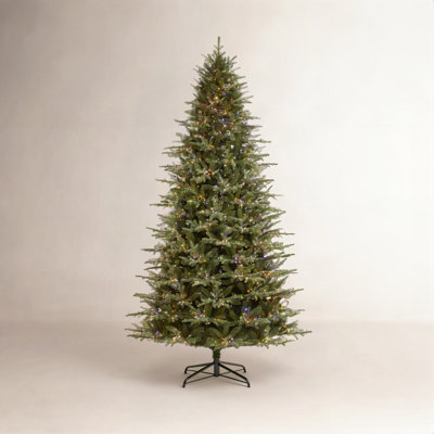 Leilonie Flocked 11' Pre-Lit Fir Christmas Tree