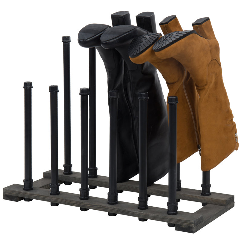 6 Pair Industrial Style Boot Storage