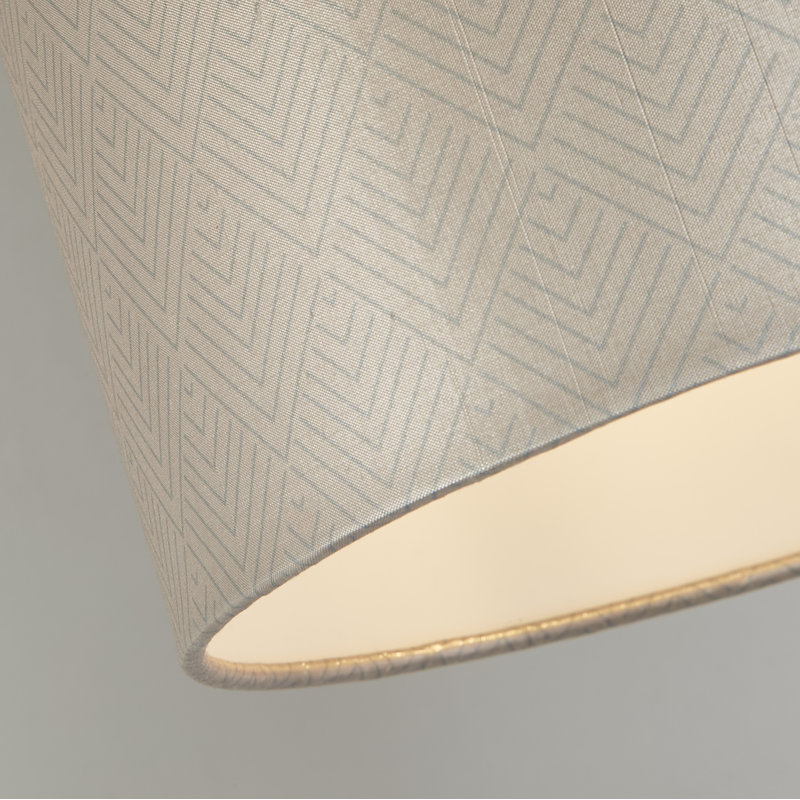 20cm H Mild Steel, Fabric And Plastic Traditional in Blush, Grey And White