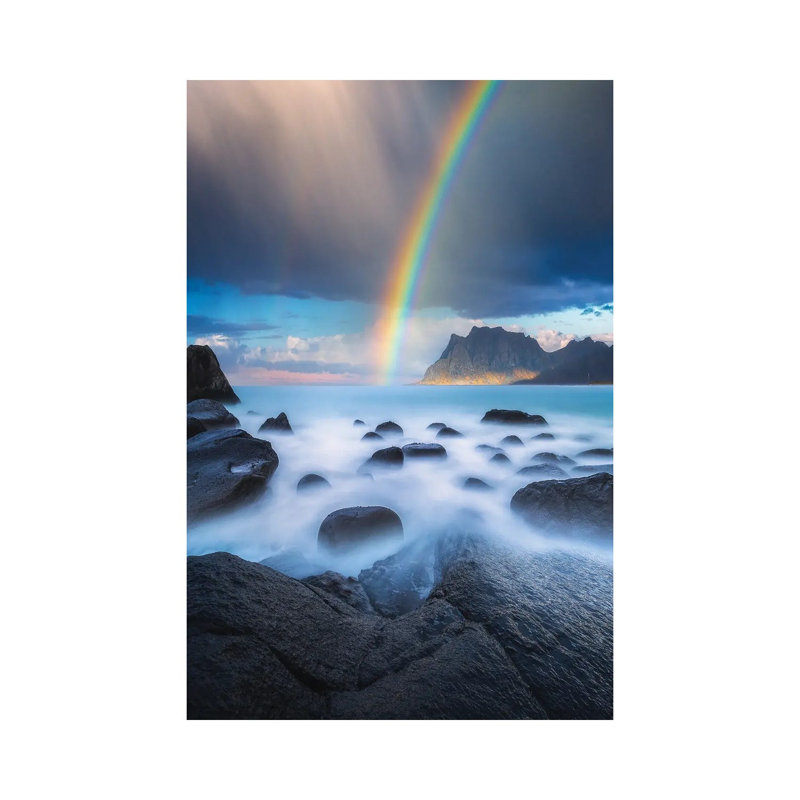 Uttakleiv Rainbow by Lauri Lohi - Wrapped Canvas Print, 30.48 cm H x 45.72 cm W