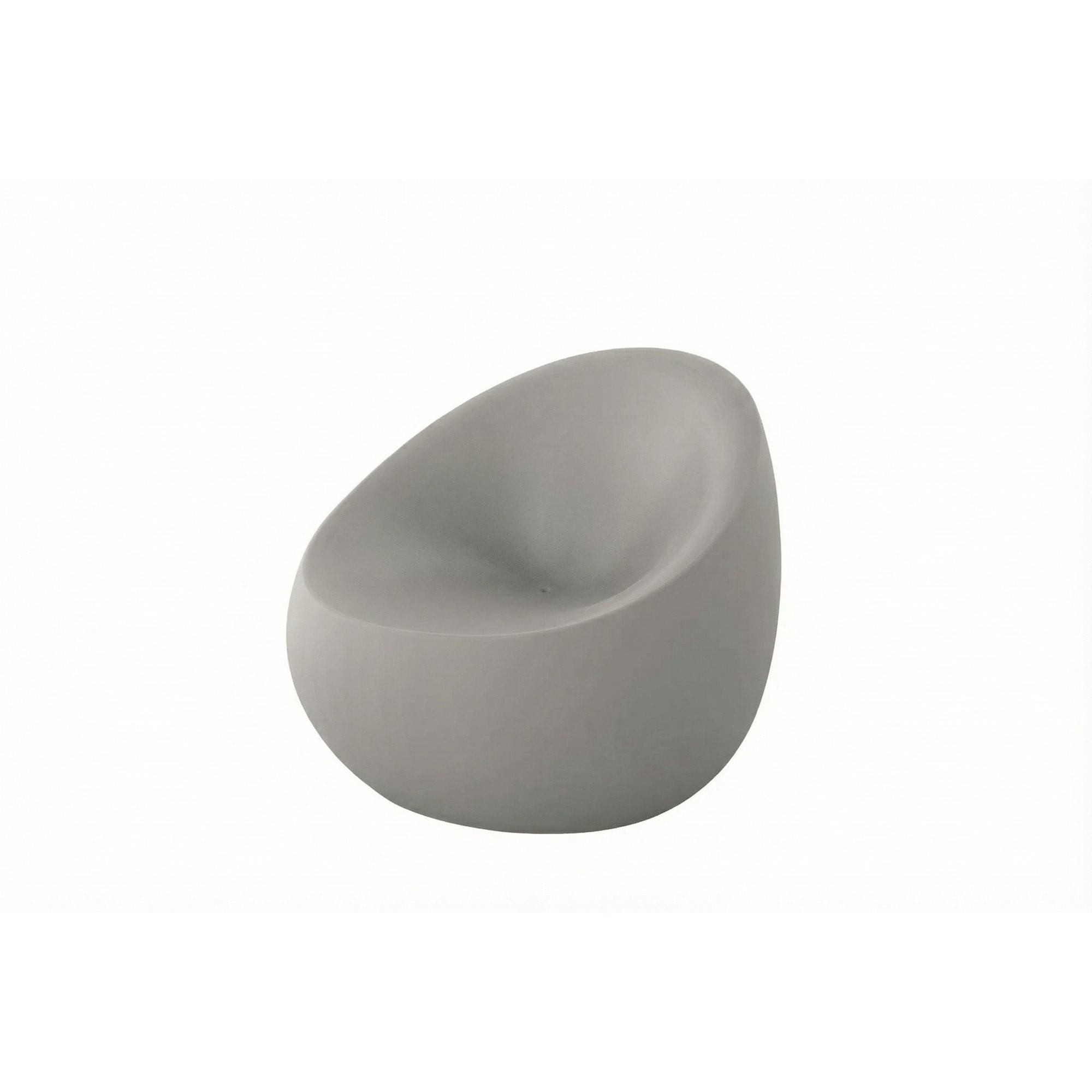 Plastic Outdoor Lounge Chair, Ecru
