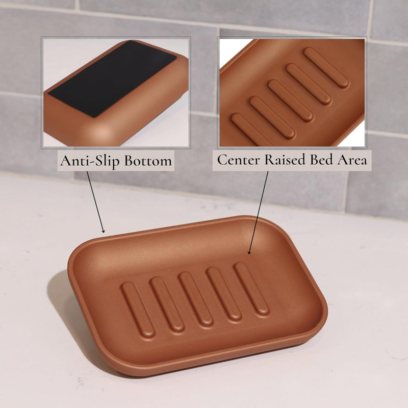 Alabaster Soap Dish, Copper (Brown)