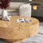 Table basse ronde en bois massif de 31,5 po et 35 po - Motifs de tourbillons naturels uniques, conception élégante incurvée, centre de table fabriqué à la main-632982336-632982339