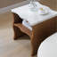 Table de bout avec plateau en marbre 17 po-147435662