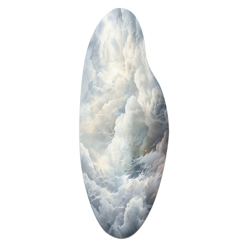 Harriette - nuage incurvé, art mural en métal asymétrique, H 30 po x l 11 po