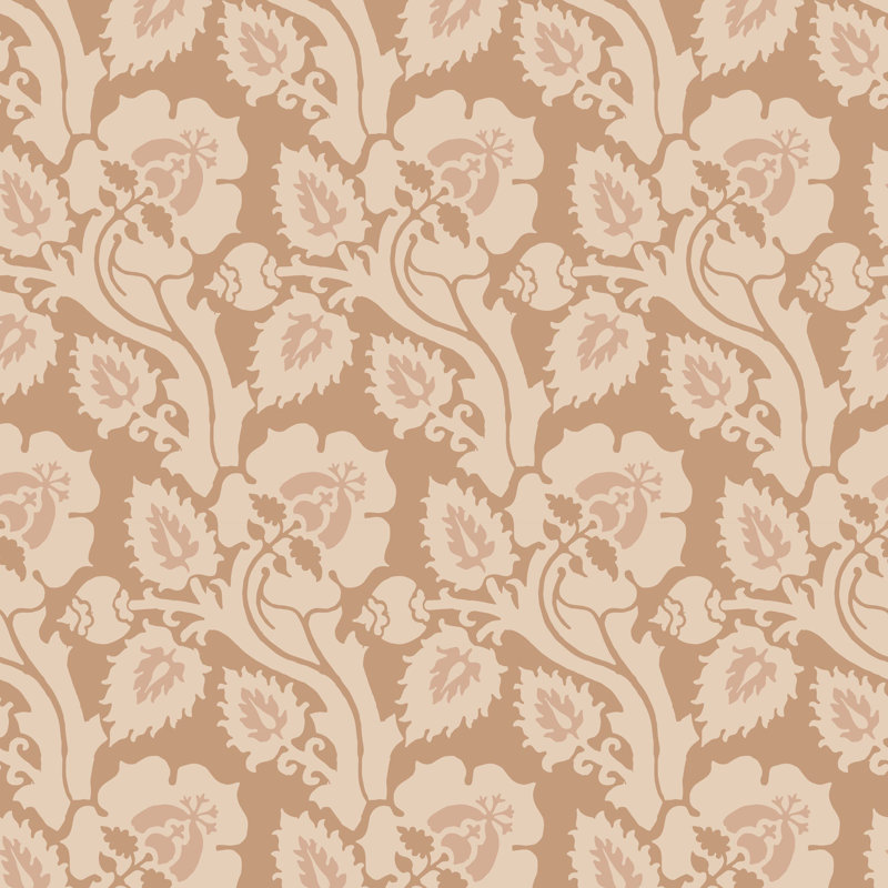 Paisley Briar - Honey Gold Botanical Wallpaper