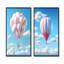 Skyhigh Balloon Whimsy - montgolfière, ensemble de 2 impressions sur toile-102577971-102577977