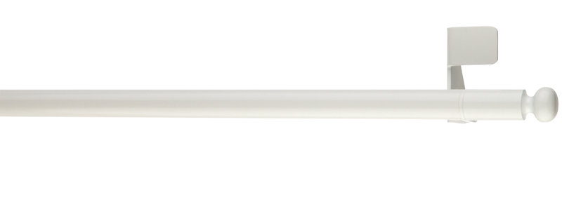 Balance Curtain Single Pole, 80 cm - 110 cm L, White