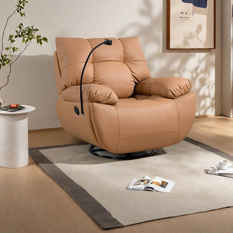 Fauteuil inclinable ergonomique au design élégant, Marron clair