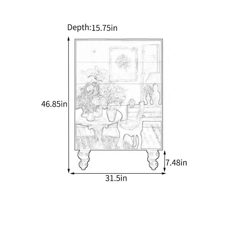 Armoire de rangement à 5 tiroirs