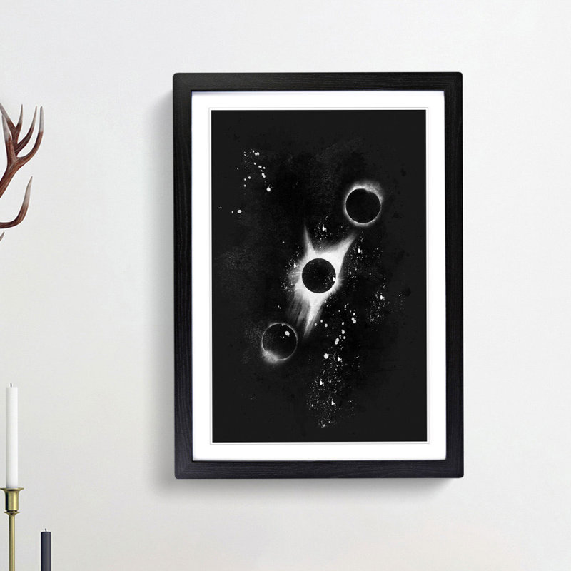 Total Eclipse of the Moon - Framed Print, 87cm H x 62cm W x 2cm D, Black Framed
