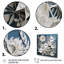 «Ryot White and Blue Flowers Bouquet Elegance», reproduction sur toile-88531148-88531144