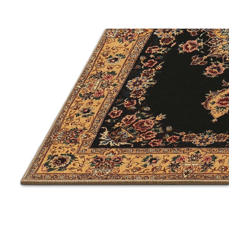 Tapis décoratif beige oriental rhiann, Rectangle 7 pi x 10 pi