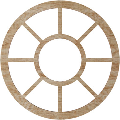40"OD x 14 1/2"ID x 1/4"T Grace Wood Fretwork Pierced Ceiling Medallion, Alder