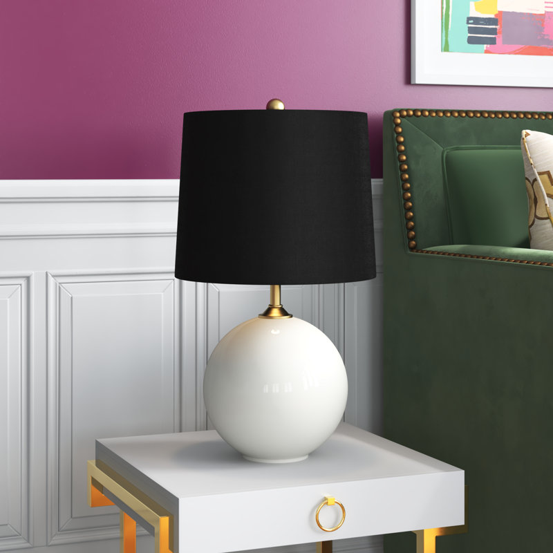 Lampe de table 24 po blanche / dorée Thea