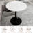 Marble-Top Round Side Table With Tapered Pedestal Base (Table Only)-936701198-936701192