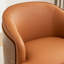 Faux Leather Swivel Barrel Chair-533347390