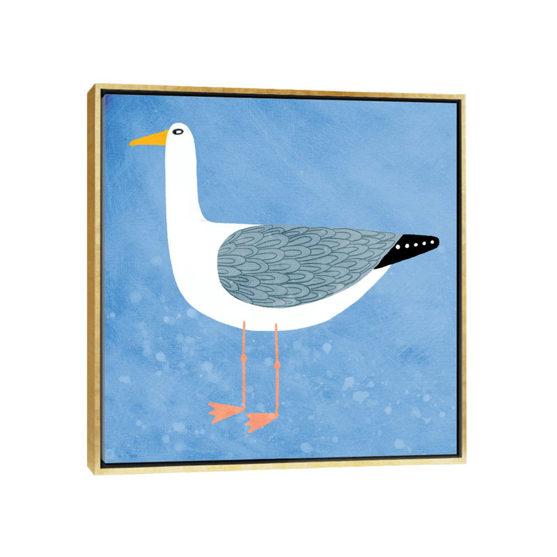 « Seagull » par Nic squirrell-impression, H 26 po x l 26 po x P 1,5 po, Pas de tapis, Toile encadrée d'or