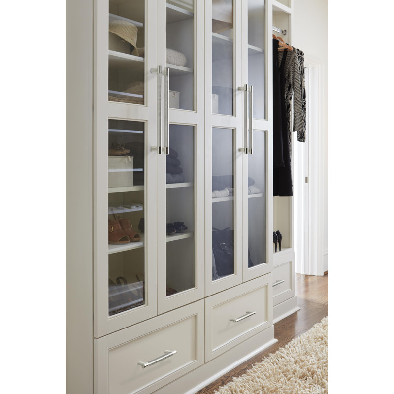 Poignée d'armoire Esquire 10-1 / 16 pouces (256mm) en nickel poli de centre à centre, Nickel poli / acier inoxydable