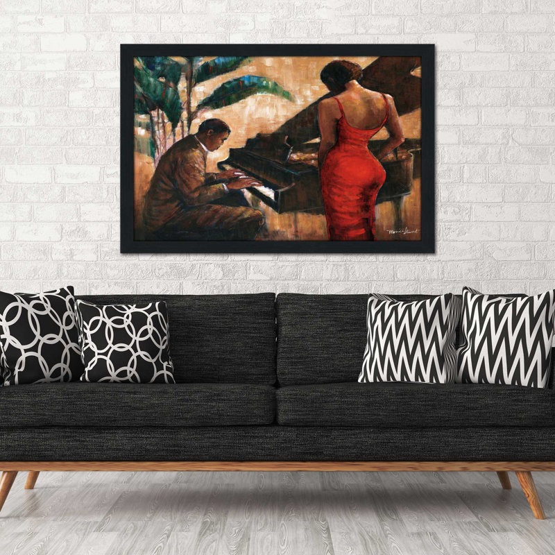 Enchanting Keys by - Peinture, Cadre espresso, H 33,5 po x l 49,5 po x P 1 po