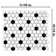 Metro 1" Hex Matte White with Black Dot 10-1/4" x 11-7/8" Porcelain Mosaic Tile