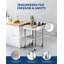 Mobile Stainless Steel Work Table with Removable Splash Guard & Locking Wheels-122558100