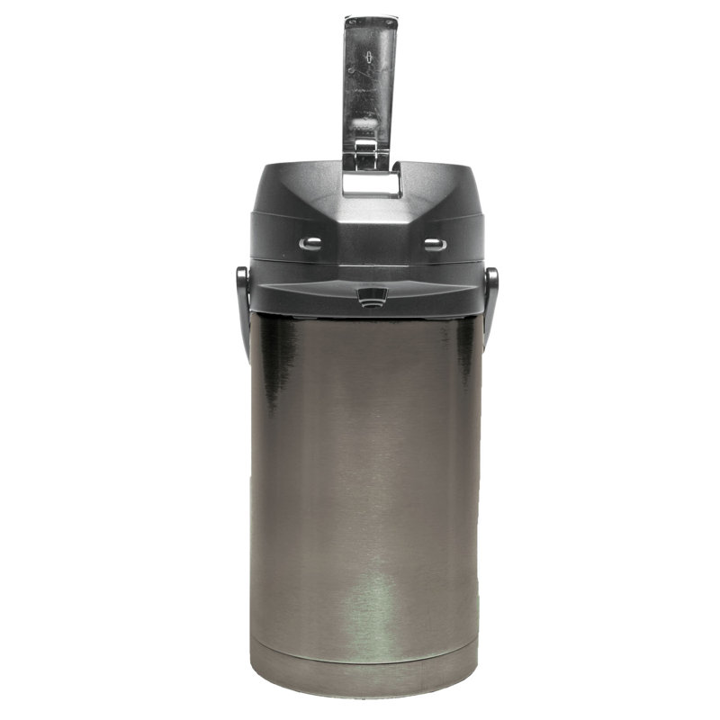 Pot à air isolé en acier inoxydable avec couvercle levier CTAL Metallic Elements, Tungstène foncé