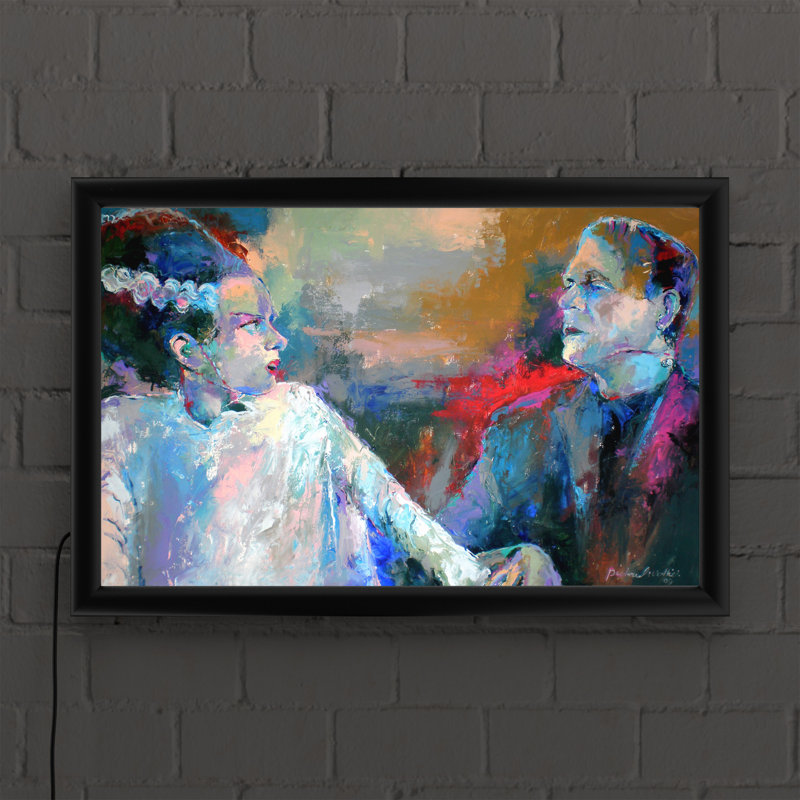 «Frankenstein and His Wife» par Richard Wallich - reproduction de cadre photo sur acrylique