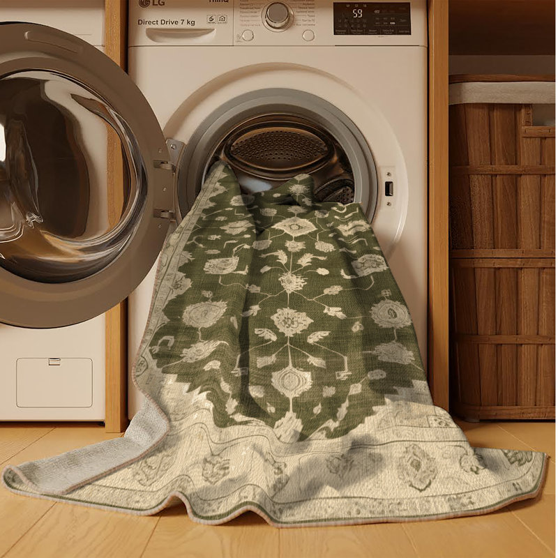 Tapis brun lavable à la machine, Rectangle 8 pi x 12 pi